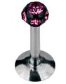 Diamant Bold Labret - Sort/Rosa