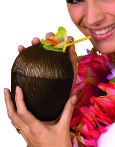 Coconut Cup - Hawaiikop Lokk, Blomst og Sugerør