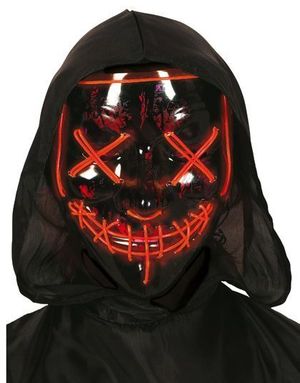 Svart Maske med Orange LED-Lys