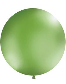 Grøn Pastelfarvet Rund JUMBO Ballon 1 meter