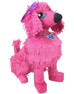 Rosa Puddel Piñata 45x24x38 cm