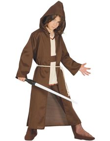 Star Wars inspireret Jedi Kostumekappe til Børn med Hætte og Bælte