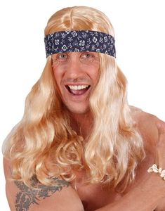 Californiens Drømmemand - Blond Paryk med Pandebånd
