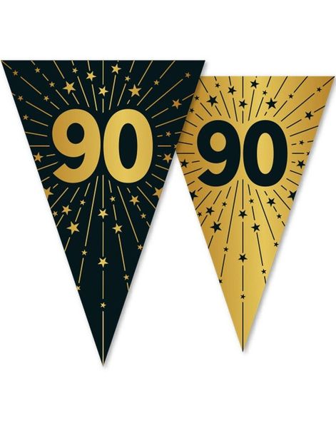 90-Års Fest - 10 Meter Banner Med 15 Flag