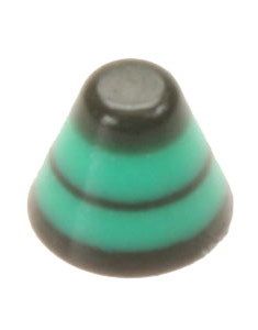 DualRing Spike Grøn - 3 mm Akrylkugle til 1,2 mm stang