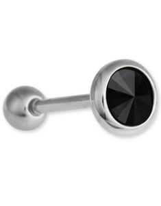 Enkelt Sort Diamant - Tungepiercing