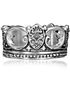 Royal King Crown - Sølvfarvet Stålring