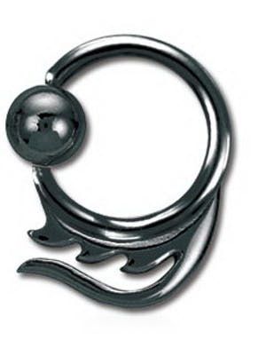 Black PVD Brake BCR Piercing - 1.6 x 13 mm