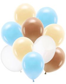 Ballongsett med 10 Stk Gjennomsiktige og Pastellfargede Ballonger