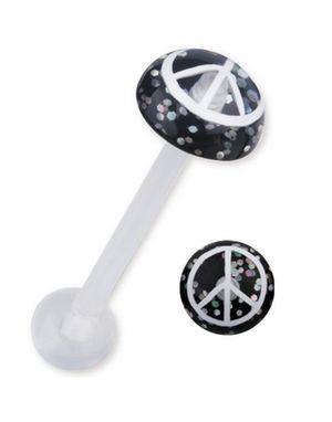 Freds Tegnet - Hvid Tungepiercing