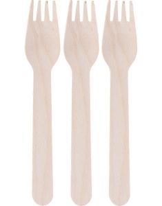 50 stk Miljøvenlige Gafler i Træ 16 cm