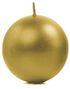 6 stk Metallisk Guldfarvet Kugleformet Stearinlys 8 cm