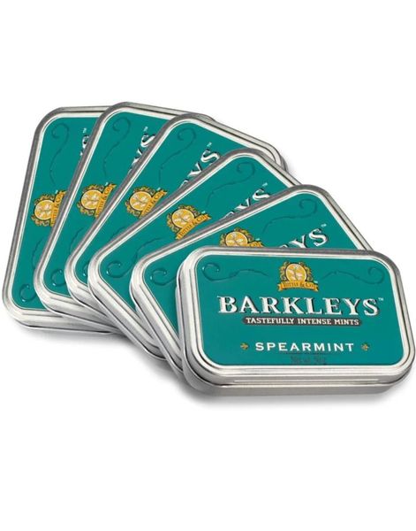 6 stk Barkleys Tastefully Intense Mints Spearmint - Sukkertøy med Mintsmak - Hel Eske