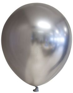 10 stk 30 cm - Glossy Sølvfarget Ballonger