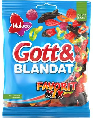 Godt og Blandet Favorittmix - Blanding av Vingummi og Lakris 130 gram