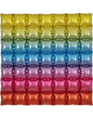 Rainbow Waffle Folie Ballong for Backdrop/Bakgrunn