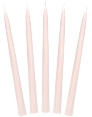 10 stk myk Fersken Kronelys 24 cm