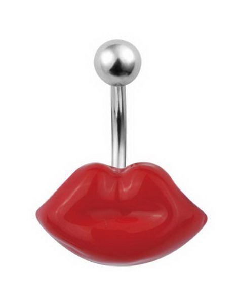 Gothic Lady Lips Navlepiercing - Red