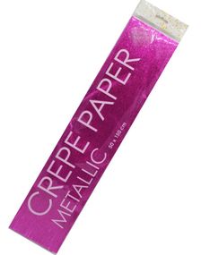 Metallisk Rosa Kreppapir 50x250 cm