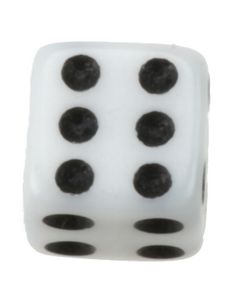 Terning Hvid - 5 mm Akrylkugle til 1,6 mm stang