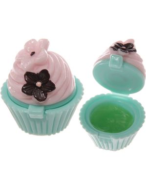 Grøn Muffinsformet Lipgloss med Vandmelon-Smag