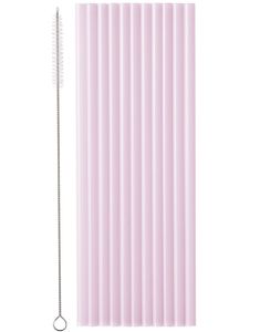 12 stk Lilla Gjenbrukbare Sugerør 23 cm
