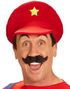 Rød Mario Inspireret Hat med Stjerne