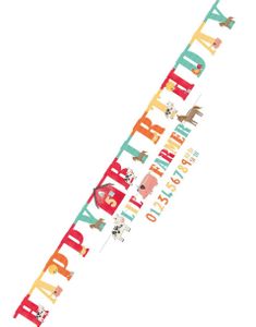 Justerbar Bursdagsbanner med Gårds Motiv 3 meter - Farm Party