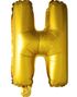 JUMBO Guldfarvet Bogstavballoner A-Z - 102 cm