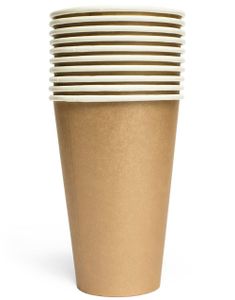 10 stk Gullfargede Pappkrus 350 ml