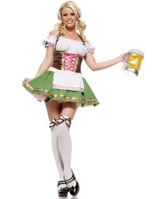 Pæn Oktoberfestkostume med Matchende Strømper