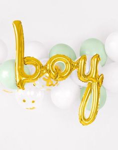 Boy - Gullullfarget Folieballonger 30 cm