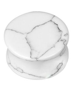 Cracked Howlite Hvid Sten - Piercing Plug