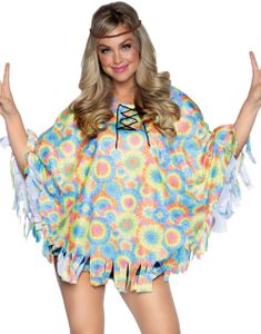Pastel Hippie Poncho og Hovedbånd