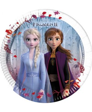 8 stk Små Paptallerkner 20 cm - Frost 2 - Disney Frozen 2