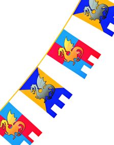 6 Meter Kriger Banner - Riddere og Drager