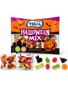 Vidal Halloween Mix - 10 Poser med Forskjellig Vingummi 400 gram