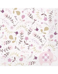 16 stk Baby Pink Elephant 2-Lags Servietter 33x33 cm 