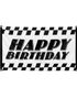 Stort Happy Birthday Racing Flagg 90x150 cm
