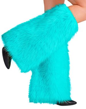 Turkis - Plysj Leggvarmere