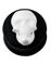 Smiling White Skull - Sort Piercing Plug