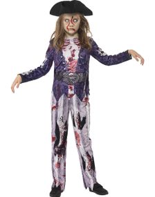Zombie Piratkostume til Børn med Fotorealistisk Print