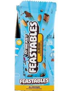 10 stk Mr. Beast Bar Almond Milk Chocolate with Almond Chunks 600 g (USA Import) - Hel Eske