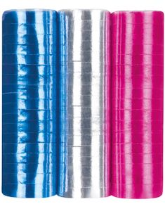 Blå, Rosa og Sølvfarvet Serpentiner 4 meter