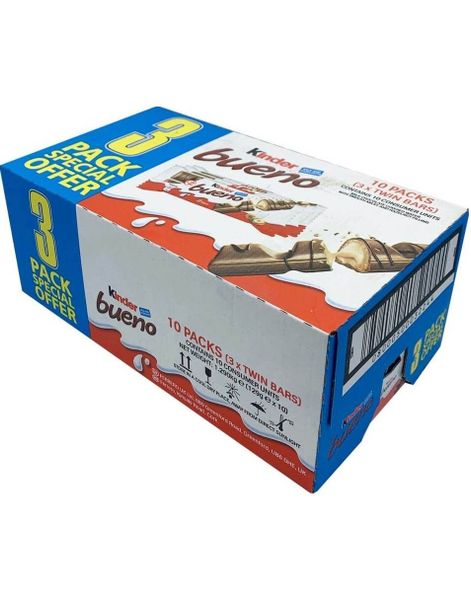 30 stk Kinder Bueno Chokolader - Hel Kasse 1,29 kg