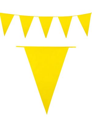 10 Meter Banner med Gule Vimpel Flag