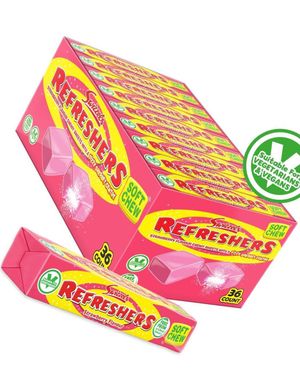 36 stk Swizzels Refreshers Chew Blocks med Jordbærsmag