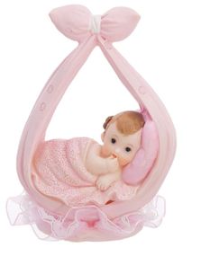 Pink Levering af Storken - Kagetop 11 cm