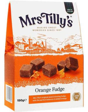 Mrs Tilly's Scottish Orange Fudge - Fudge med Appelsinsmag i Gaveæske 150 gram
