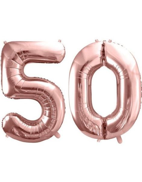 50 år balloner - 35 cm rosenguld